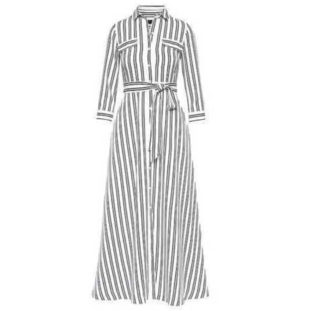 NWOT Banana Republic Striped Maxi Shirt Dress - Picture 3 of 6